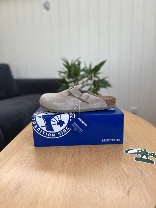Birkenstock Boston Suede Faded Khaki
