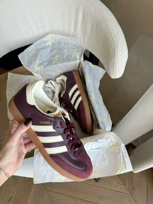 Adidas Samba OG Maroon / Cream White / Gold Metallic