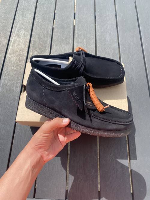 Clarks Wallabee Black Suede