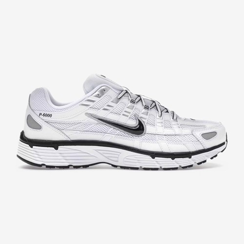 Nike P-6000 White Metallic Silver Black