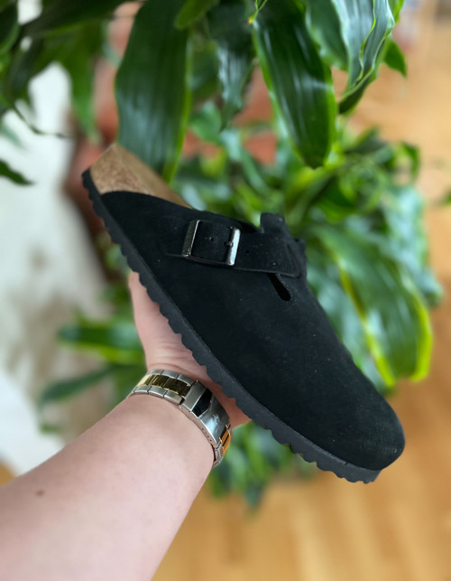 Birkenstock Boston Suede Black