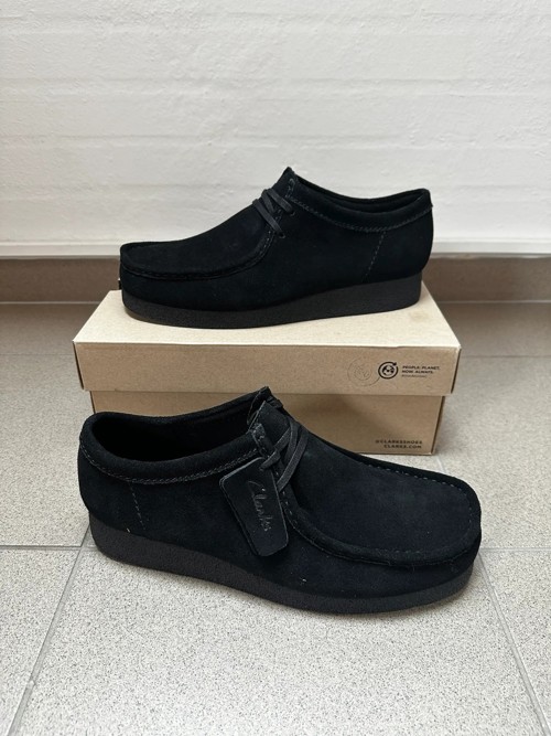 Clarks Wallabee Black Suede