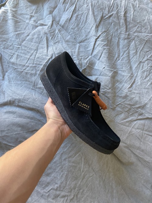 Clarks Wallabee Black Suede