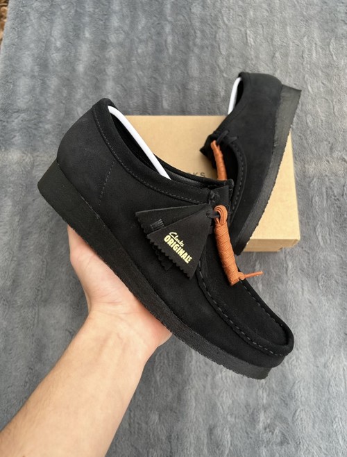 Clarks Wallabee Black Suede