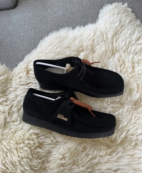 Clarks Wallabee Black Suede