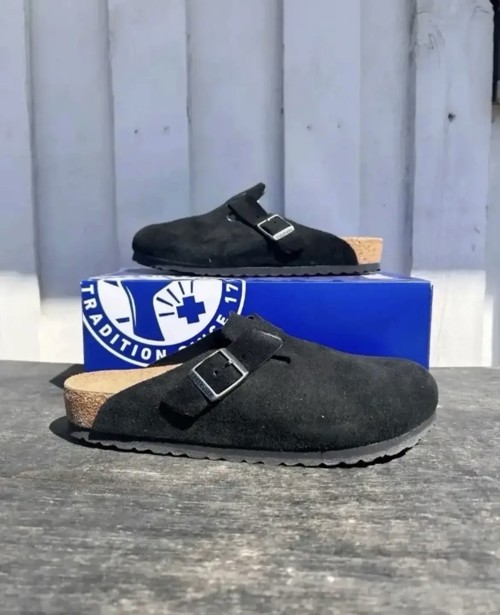 Birkenstock Boston Suede Black