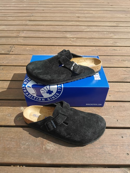 Birkenstock Boston Suede Black