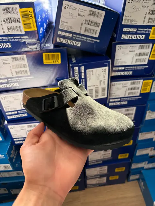 Birkenstock Boston Suede Black