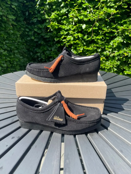 Clarks Wallabee Black Suede