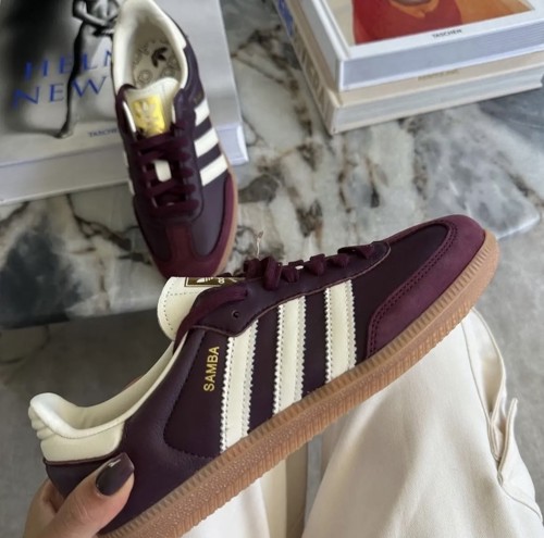 Adidas Samba OG Maroon / Cream White / Gold Metallic