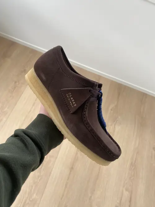 Clarks Wallabee Dark Brown Suede