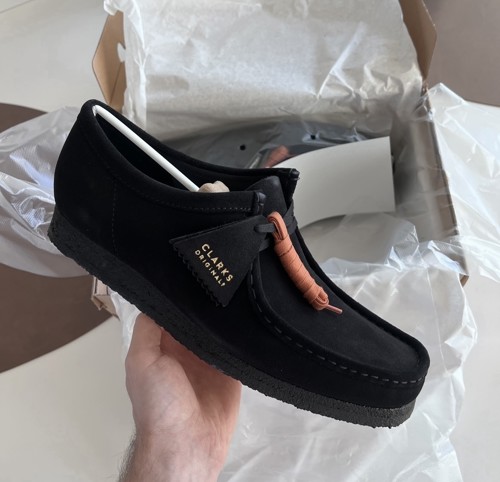 Clarks Wallabee Black Suede