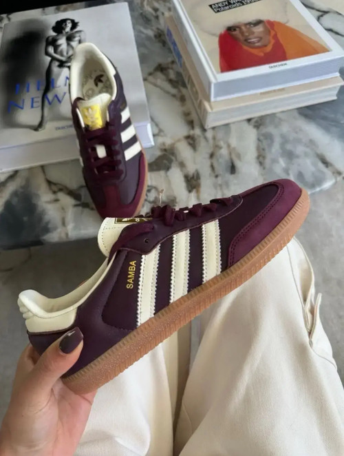 Adidas Samba OG Maroon / Cream White / Gold Metallic