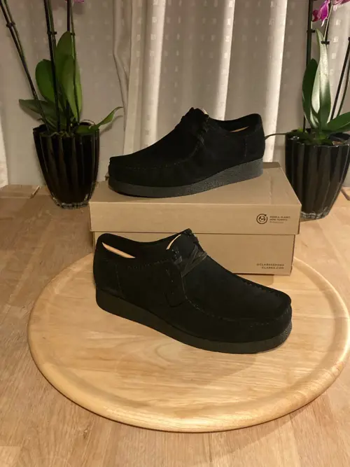 Clarks Wallabee Black Suede