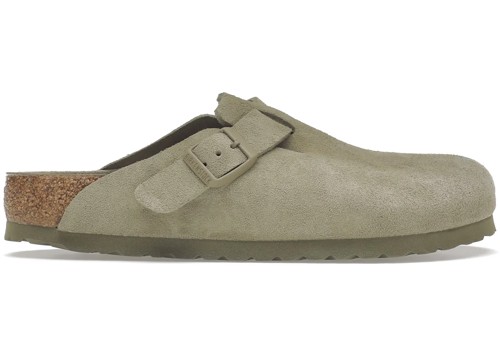 Birkenstock Boston Suede Faded Khaki