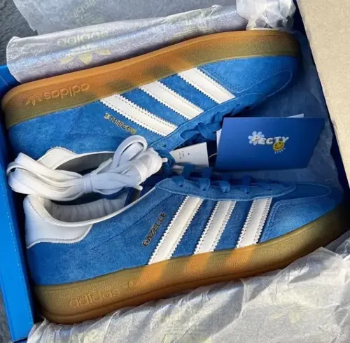 Adidas Gazelle Blue Fusion / Cloud White / Gold Metallic