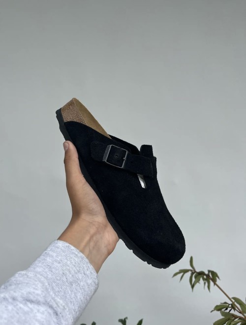 Birkenstock Boston Suede Black