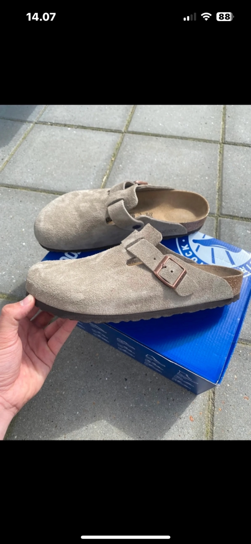 Birkenstock Boston Suede Taupe