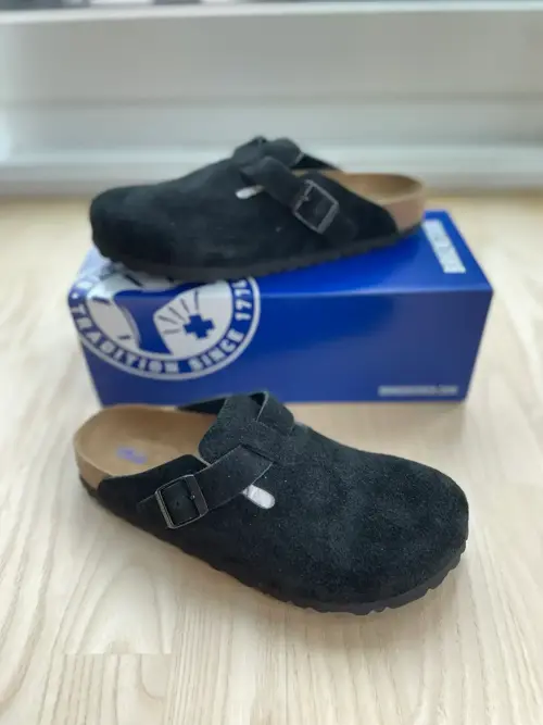 Birkenstock Boston Suede Black