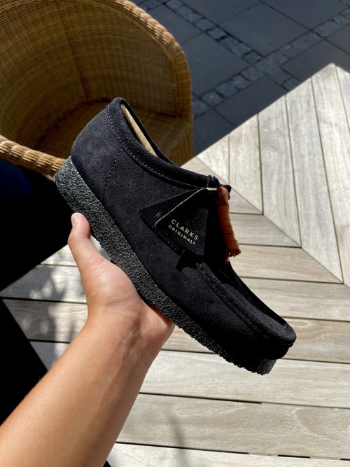 Clarks Wallabee Black Suede