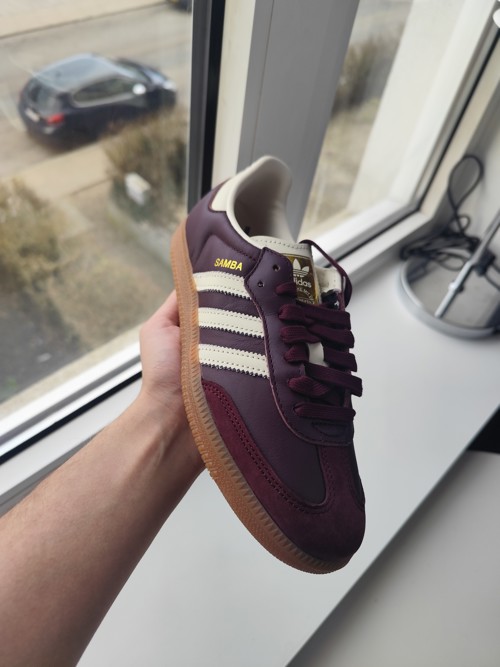 Adidas Samba OG Maroon / Cream White / Gold Metallic