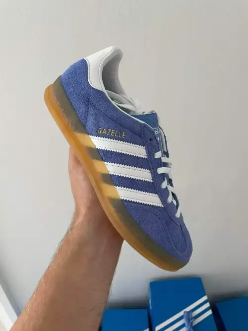 Adidas Gazelle Blue Fusion / Cloud White / Gold Metallic