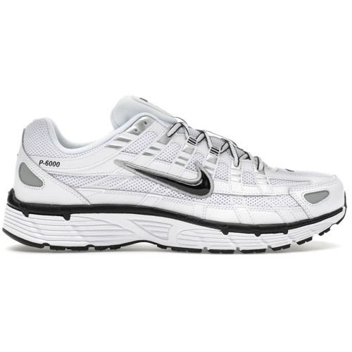 Nike P-6000 White Metallic Silver Black