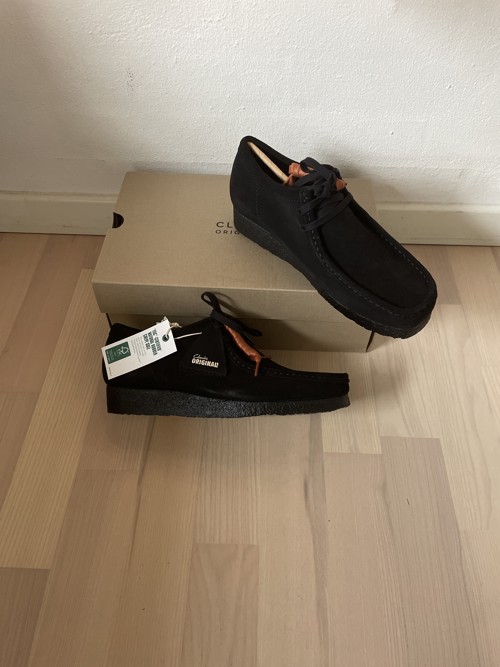 Clarks Wallabee Black Suede