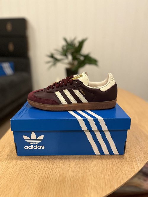 Adidas Samba OG Maroon / Cream White / Gold Metallic