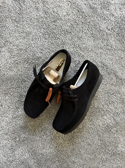 Clarks Wallabee Black Suede