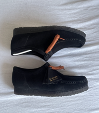 Clarks Wallabee Black Suede