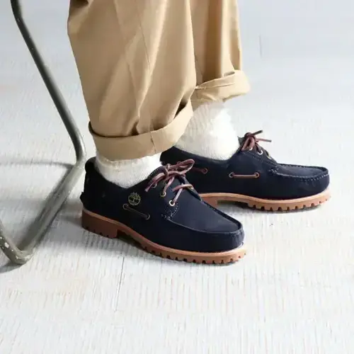 Timberland Authentic 3 Eye Boat Shoe Navy Blue