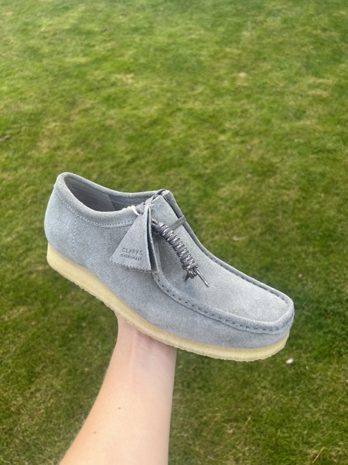 Clarks Wallabee Grey Suede