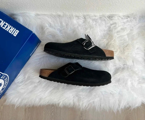 Birkenstock Boston Suede Black