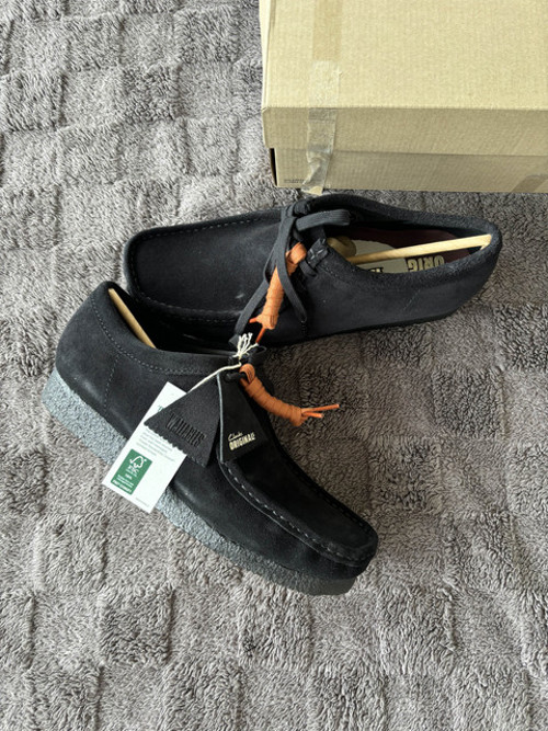 Clarks Wallabee Black Suede