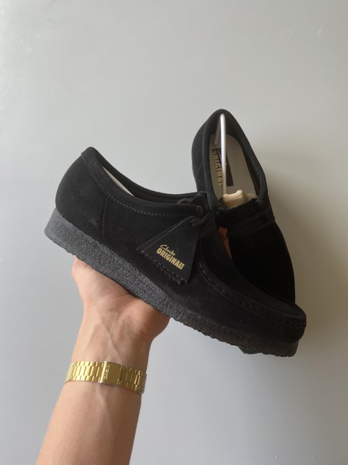 Clarks Wallabee Black Suede