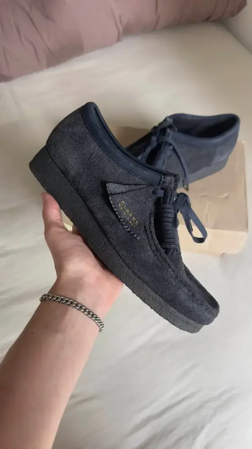 Clarks Wallabee Black Suede