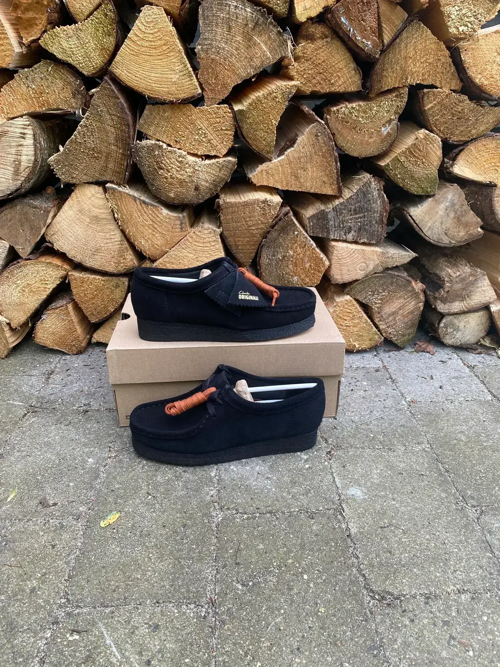 Clarks Wallabee Black Suede