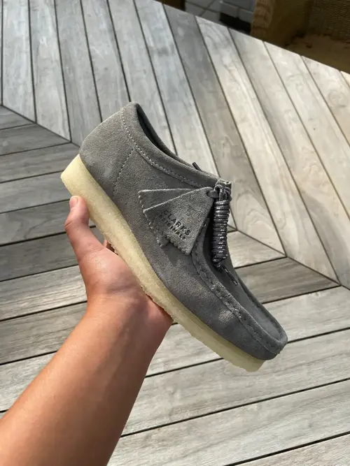 Clarks Wallabee Grey Suede