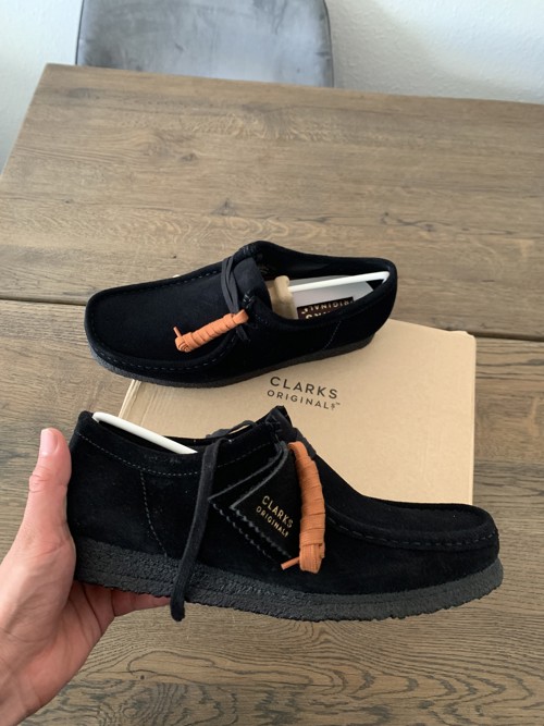 Clarks Wallabee Black Suede