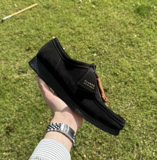 Clarks Wallabee Black Suede