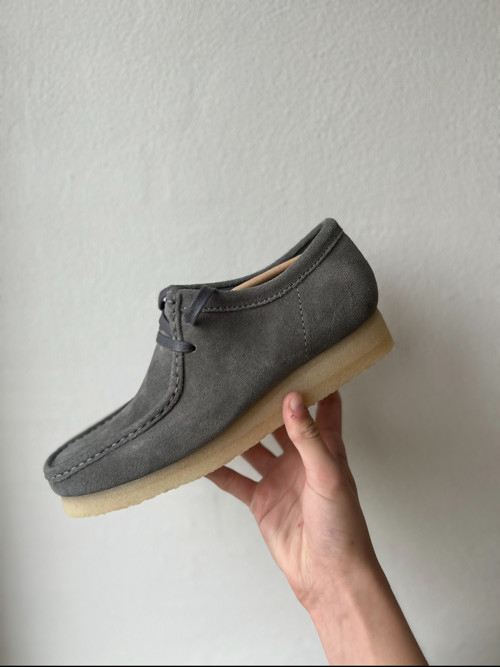 Clarks Wallabee Dark Grey Suede