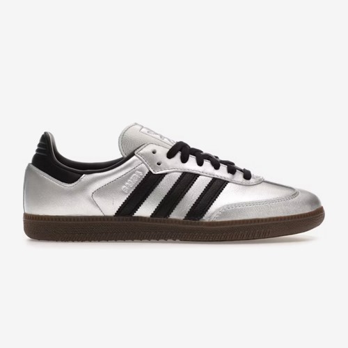 Adidas Samba OG Silver Metallic Black Gum
