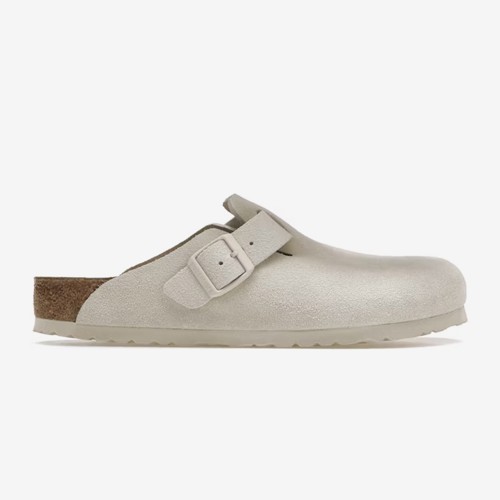 Birkenstock Boston Suede Antique White