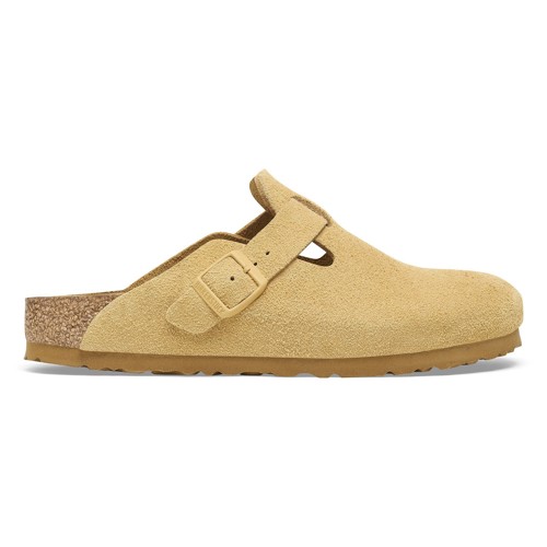 birkenstock boston Suede Latte Cream