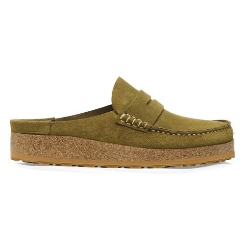 birkenstock naples Suede Pine Green