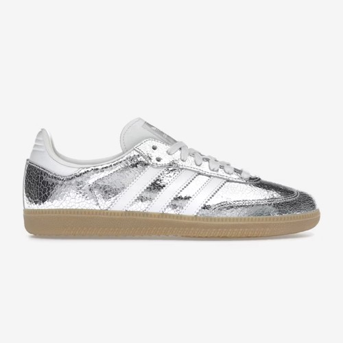 Adidas Samba OG Silver Metallic Cracked Leather