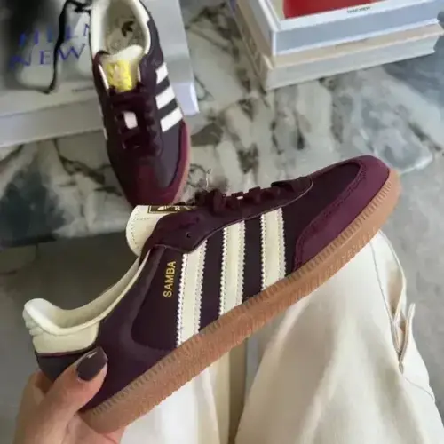 Adidas Samba OG Maroon / Cream White / Gold Metallic