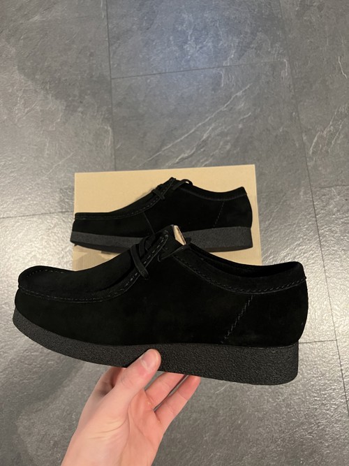 Clarks Wallabee Black Suede