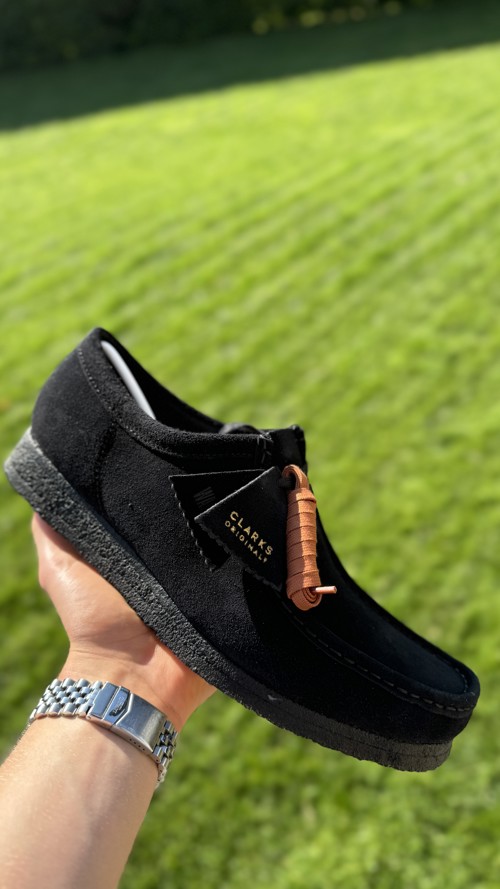 Clarks Wallabee Black Suede